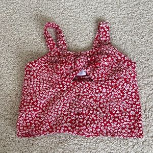 Zara kids red/white top - size 6. Cute w/ denim, white or navy shorts/skirt.